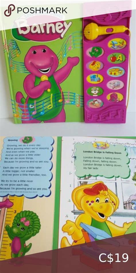 Barney & Friends Dinosaur 1999 Sing Along Song Book WORKS Vintage