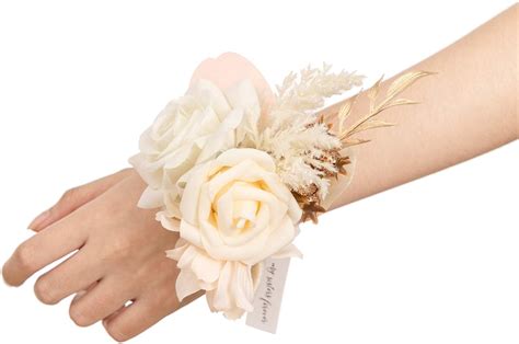 Amazon Ling S Moment Artificial Wedding Flower Set Of Wrist