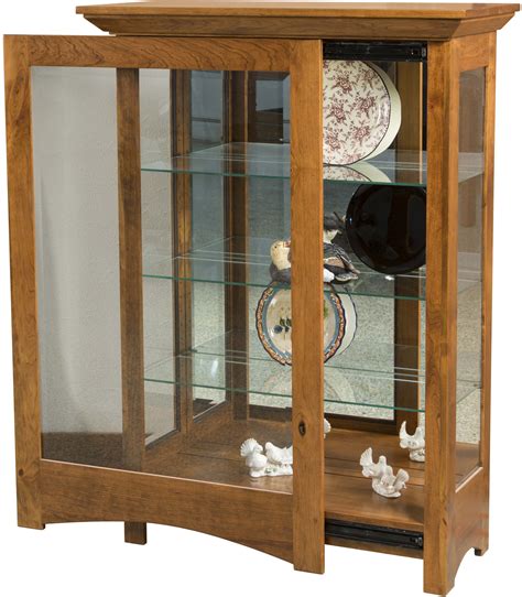 Leda Curio Cabinet Amish Curio Cabinet Solid Hardwood Curio