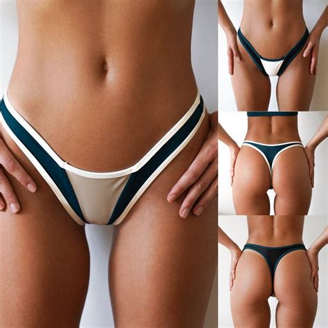 Bikini Sexy de retazos para mujer tangas brasileñas traje de baño