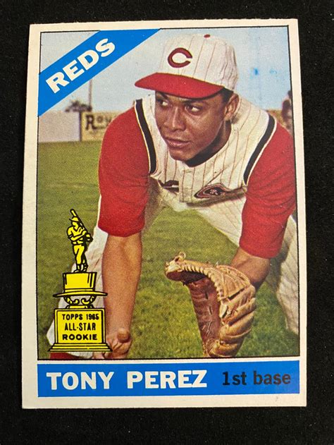 Lot EXMT 1966 Topps Tony Perez 72 Rookie Baseball Card