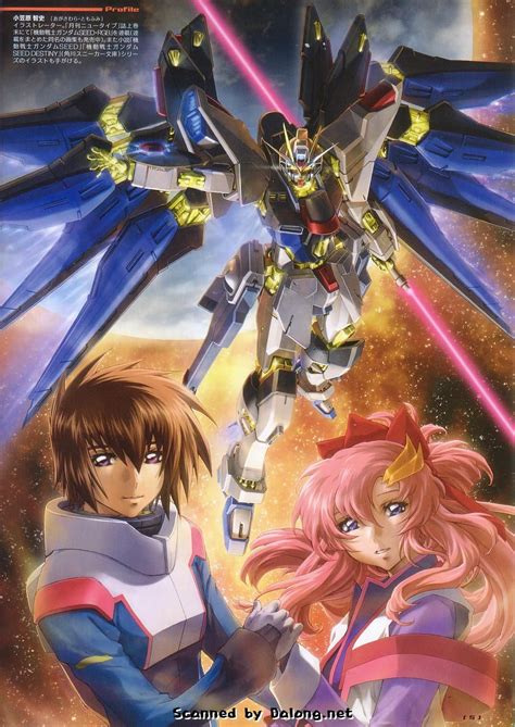 Kira And Lacus And Strike Freedom Gundam Seed Gundam Gundam Art