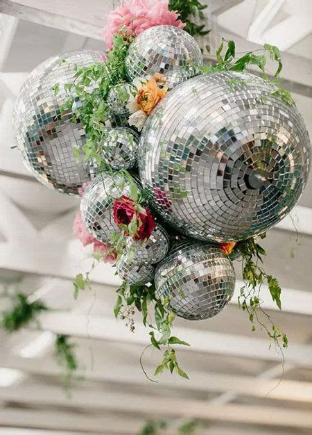 30 Playful Ideas To Use Disco Balls In Your Wedding Floral Wedding