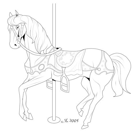 Carousel Horse Drawing at GetDrawings | Free download