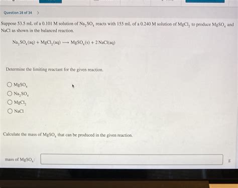 [solved] 1 Determine The Limiting Reactant For The Given Reaction 2 Course Hero