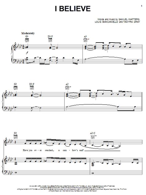 Fantasia "I Believe" Sheet Music PDF Notes, Chords | R & B Score Piano ...