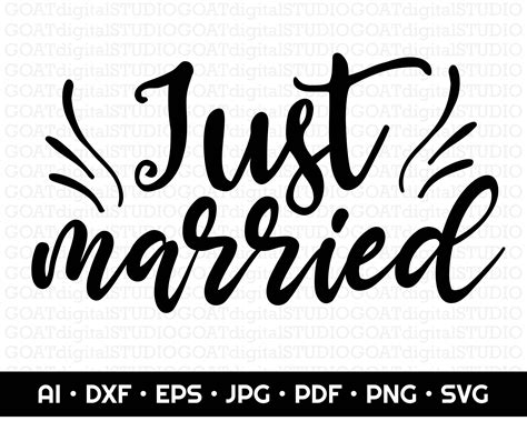 Just Married Svg Just Married Sign Svg Wedding Svg Wedding Etsy