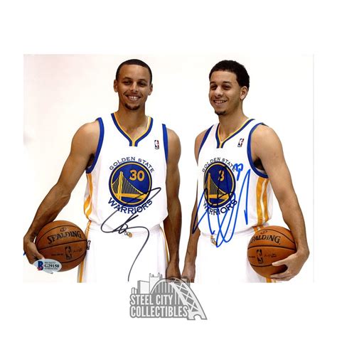 Stephen Curry / Seth Curry Autographed Golden State 8x10 Photo - BAS ...