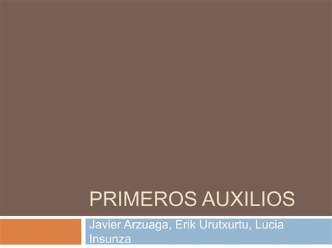 Curso Primeros Auxilios Pptmagisterio Ppt