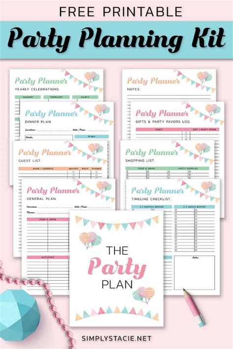 Party Planner Template Printable Word Searches