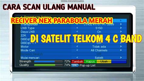 Cara Scan Ulang Reciver Parabola Nex Parabola Merah Di Satelit Telkom