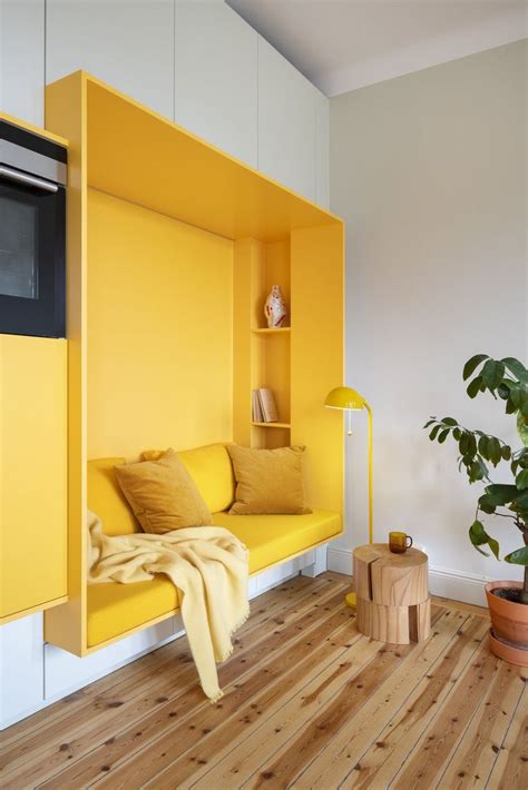 Photo 8 Of 11 In A Renovated Apartment In Sweden Boasts Sunny Yellow