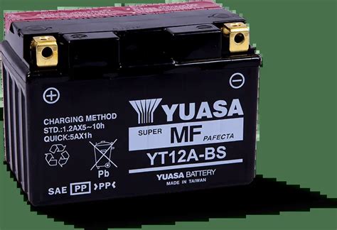 Automotive YT12A BS Motorcycle Battery Full Acid Ready To Use UNIBAT