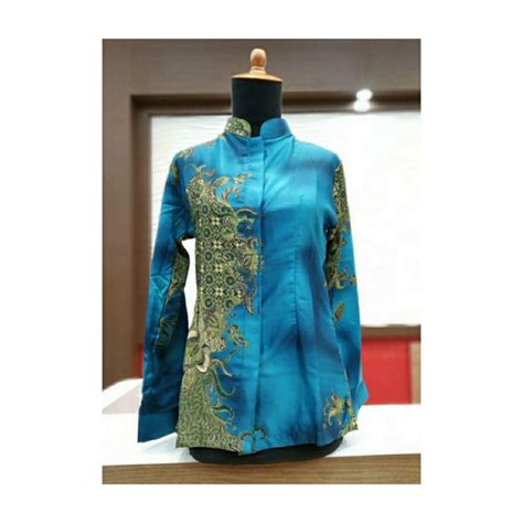 Jual Blus Sutra Embosse Motif Kembang Kencana Dari Batik Roebini