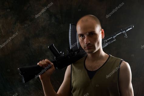 Man With Shotgun — Stock Photo © Spaxiax 1075422