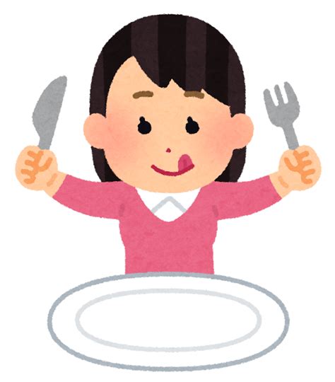 食事をする人のイラスト（女性） かわいいフリー素材集 いらすとや