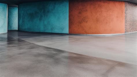 Premium AI Image Empty Dark Colorful Concrete Interior Background