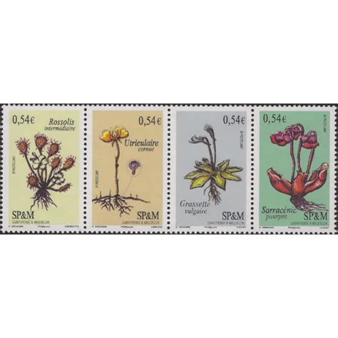 Les Plantes Vasculaires Carnivores Timbres De Saint Pierre Et Miquelon