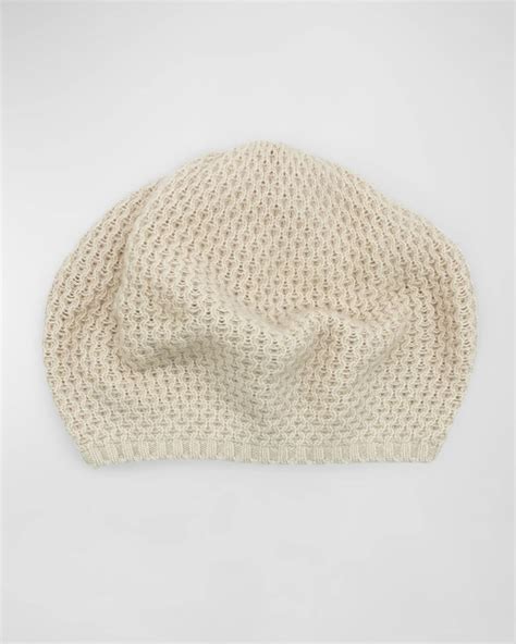 Portolano Honeycomb Cashmere Slouch Beanie Neiman Marcus