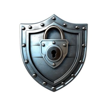 Shield With Safe Padlock Lock Shield Padlock Png Transparent Image