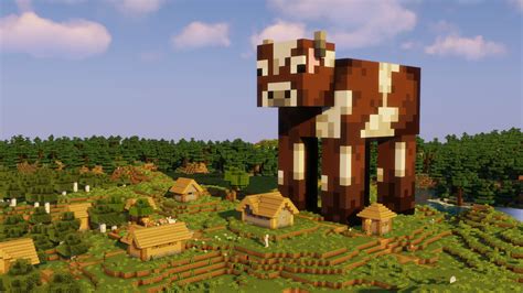 Cow And Mooshroom Mob Statues Minecraft Map