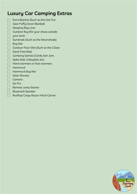 Ultimate Camping Checklist Car Camping Essentials Two Roaming Souls