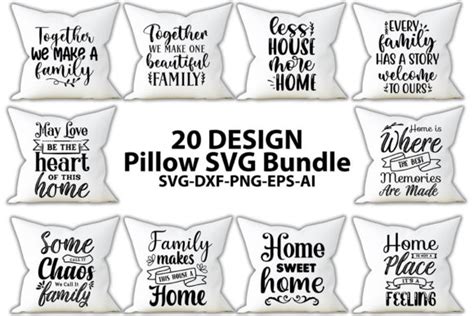 Pillow Svg Bundle Bundle Creative Fabrica