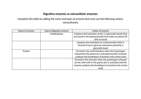 The Action And Specificity Of Enzymes Edexcel Int A Level Biology