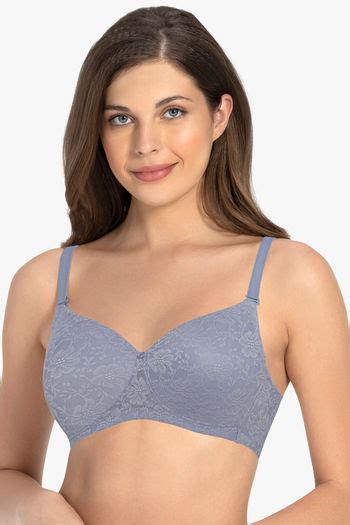 Buy Amante Floral Romance Padded Non Wired Full Coverage Lace Bra Tempest At Rs1145 Online