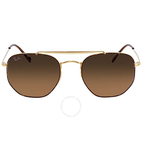 Ray Ban Marshal Brown Gradient Square Sunglasses Rb3648 910443 54 Ray