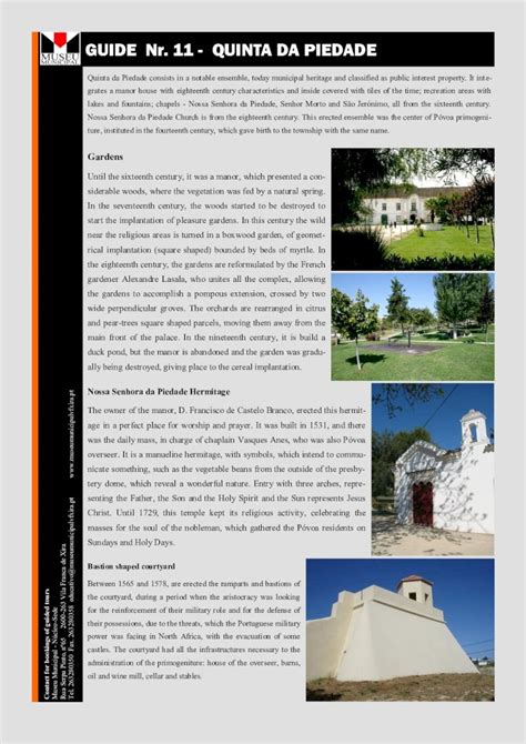 PDF GUIDE Nr 11 QUINTA DA PIEDADE Nossa Senhora Da Piedade