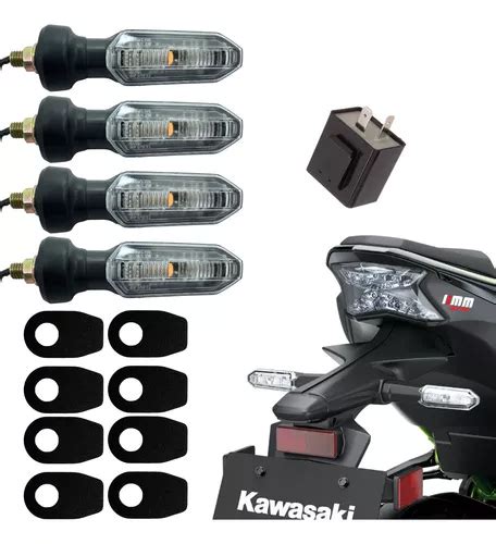 Kit 4 Setas Led Kawasaki Pisca Rele E Adaptador Frete grátis