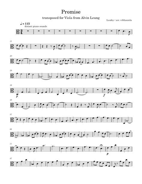 Promise Laufey Viola Sheet Music Sheet Music For Viola Solo