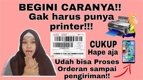 TERLENGKAP GAK PERLU PUNYA PRINTER CARA PROSES ORDERAN DILAZADA