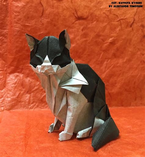 Origami ideas: Origami Cat By Katsuta Kyohei