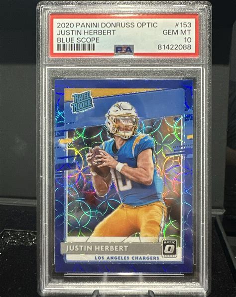 Justin Herbert Optic Blue Scope Psa Price Guide Sports