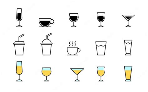 Premium Vector Drink Vector Icon Illustration Collection