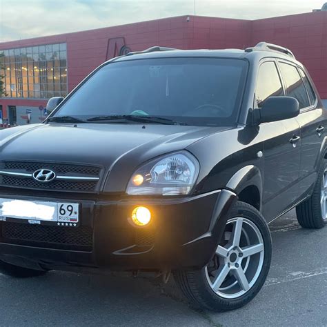 Передний бампер без расширений — Hyundai Tucson (JM), 2 л, 2008 года ...