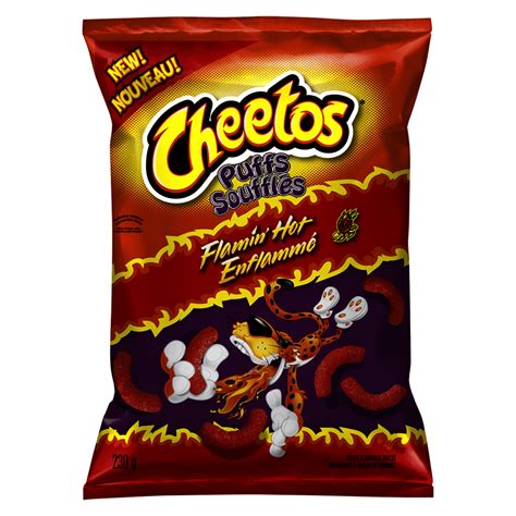 Cheetos Chips Puffs Flamin Hot Cheese Flavoured Snacks 230g8oz