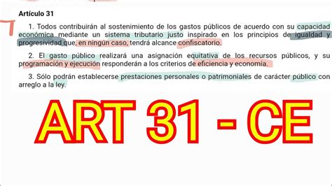 Art Culo Constituci N Espa Ola Sistema Tributario Oposiciones