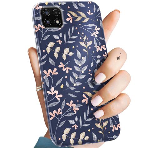 Etui Do Samsung Galaxy A22 5G Wzory Floral Botanika Bukiety Obudowa