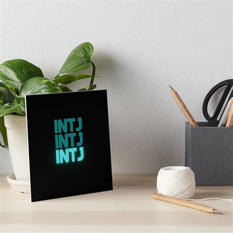 Intj Personality Type Art Mbti Art Mbti T Art Board Print By