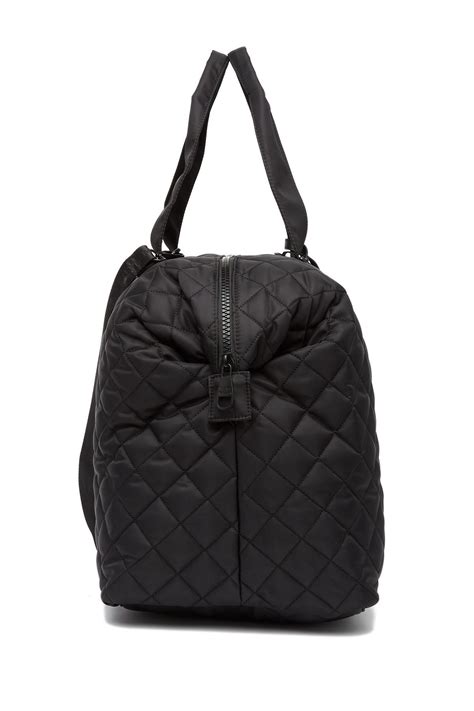 Steve Madden Quilted Nylon Weekend Bag In Black Lyst