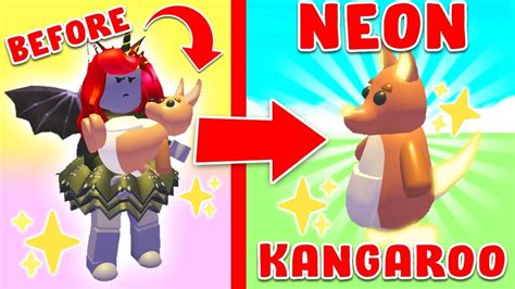 We Made Our LEGENDARY Kangaroo NEON In Adopt Me Roblox YouTube