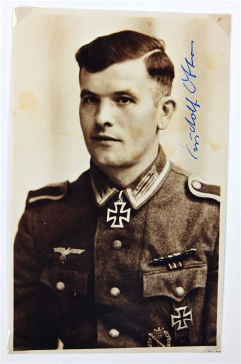 Worldwarcollectibles Signature Of Wehrmacht Heer Kc Recipient Rudolf