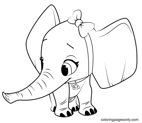 TOTS Elephant Coloring Page - Free Printable Coloring Pages