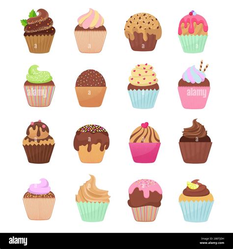 Cupcake Dibujo Animado Gourmet Cupcakes Dibujos Animados Elementos De