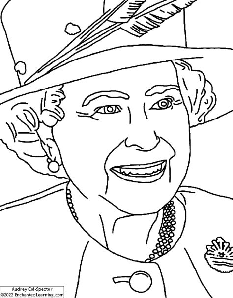 Queen Elizabeth II Coloring Page Coloring Home