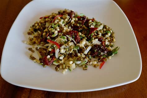 Mung Bean Salad with Sun-Dried Tomatoes