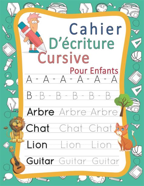 Buy Cahier Décriture Cursive Pour Enfants Apprends à écrire Les Lettres De Lalphabet